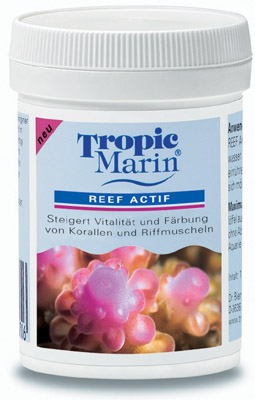 TROPIC MARIN REEF ACTIF для усиления окраски и роста кораллов в рифе, пласт. банка 100мл - Кликните на картинке чтобы закрыть